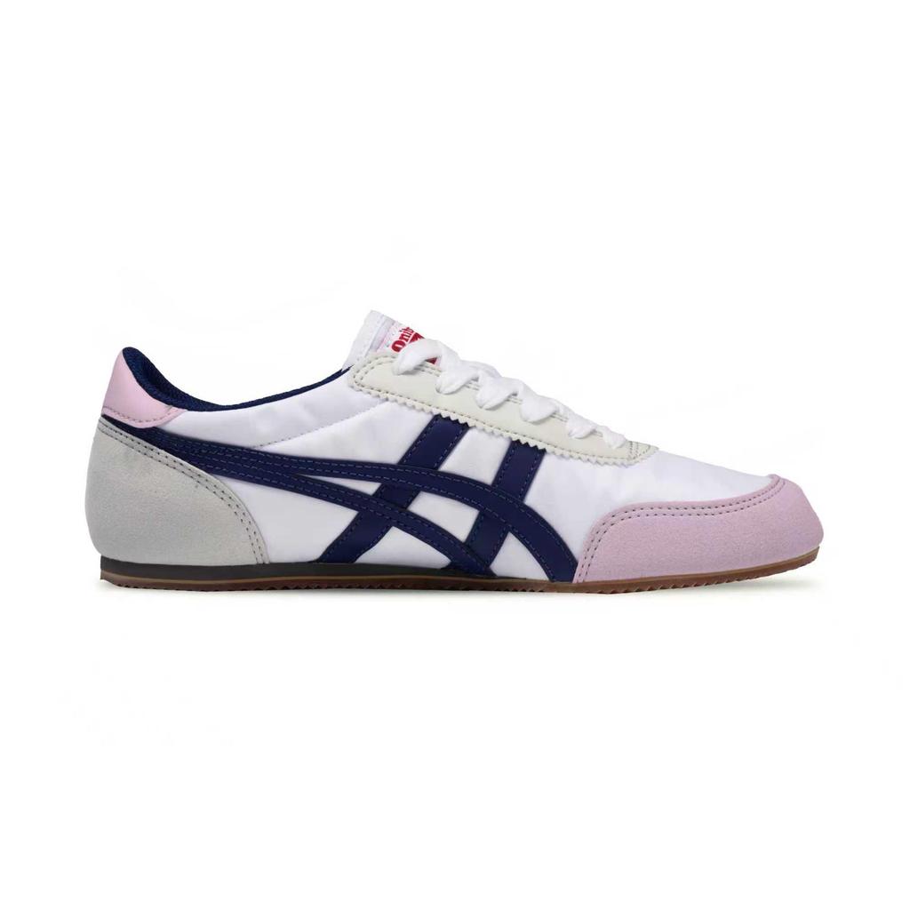 Onitsuka Tiger Track Trainer Funi Wander Abrasion Resistant Abrasion Resistant Low top Casual Shoes Unisex Pink White D318N-0150(Team348-Funi )