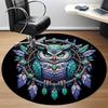 1pc Mystic Owl Decor Chair Carpet for Office Non-Slip, Machine Washable Rug for Office, Room - Holiday Decor, Machine Made yy251016103
