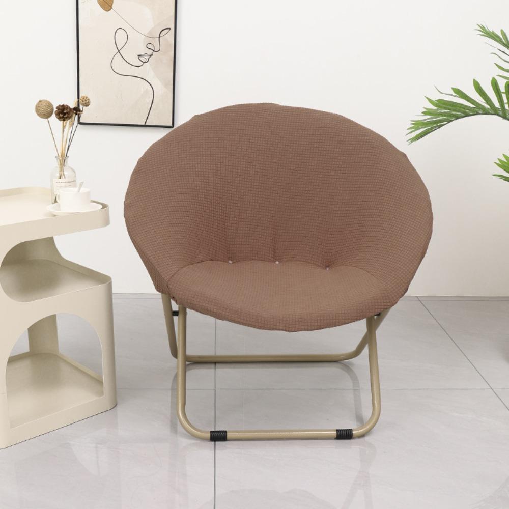 Knitted Saucer Chair Cover Solid Color Camping Seat Cover Fit Outdoor Chair