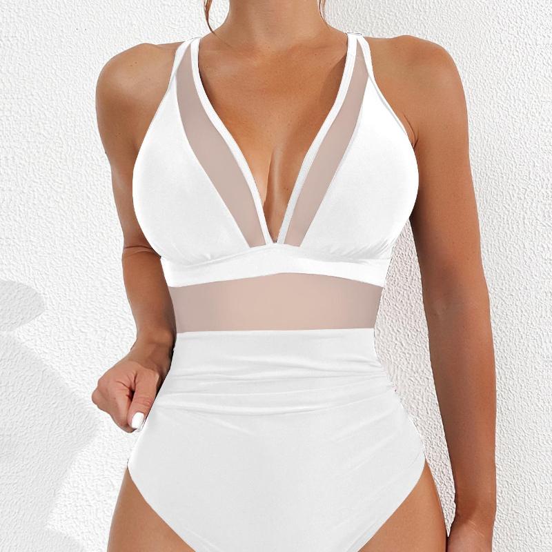 Dámske plavky čierne sieťované sexi bikiny jednodielne bikiny pre ženy plážové plavky
