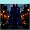 Adult Demon Cosplay Cloak With Led Light And Velvet Material For Halloween Costume Party