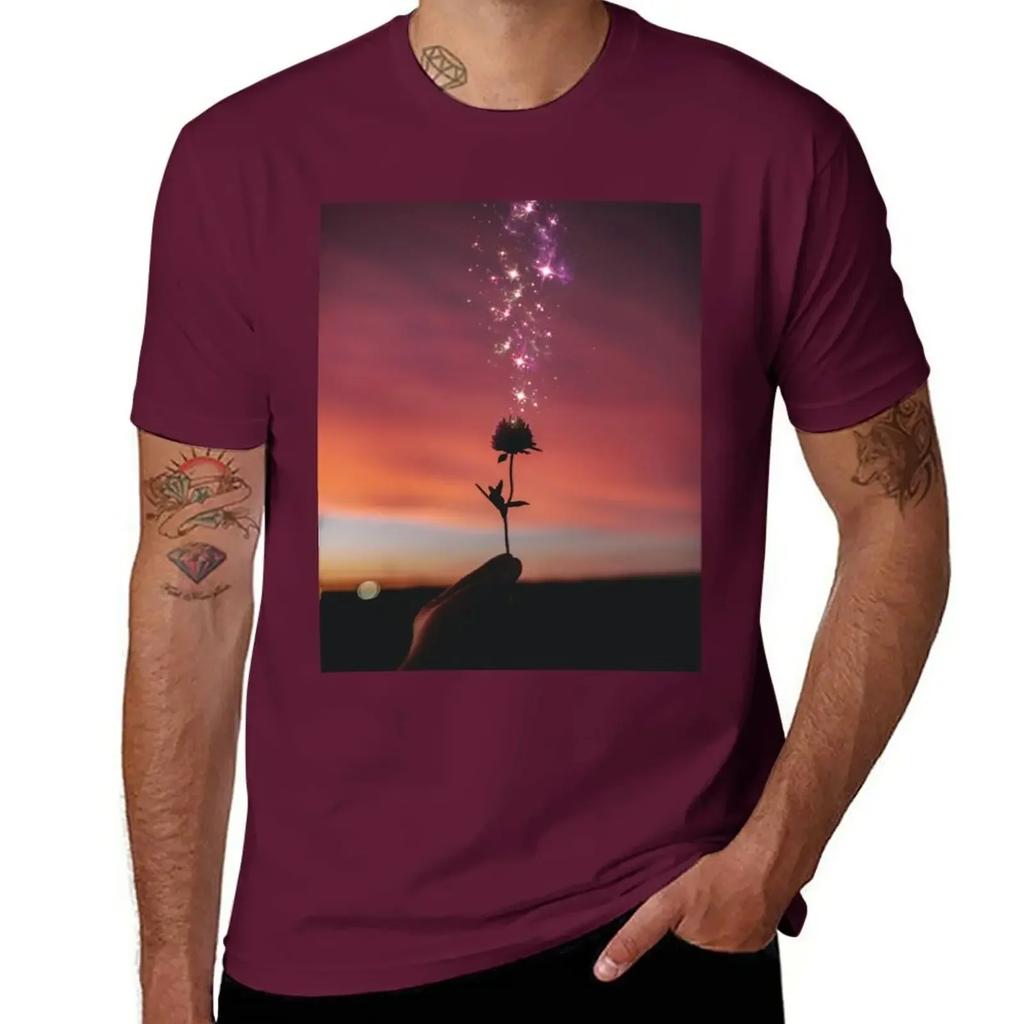 Rose At Sunset T-Shirt Quick-drying Plain Designer T Shirt Men