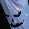 Luminous Halloween Spooky Windsock Waterproof LED Lights Hanging Spooky Flag White Long Ghost Hanging Decoration Porch