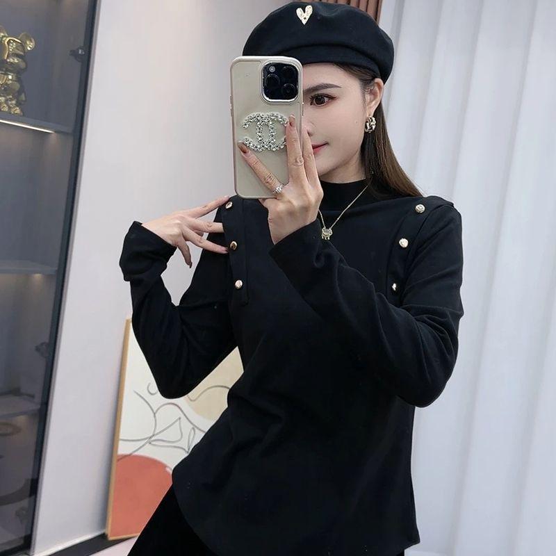 Women s Plus Size Thermal Fleece Long Sleeve High Neck Top 3XL чёрный