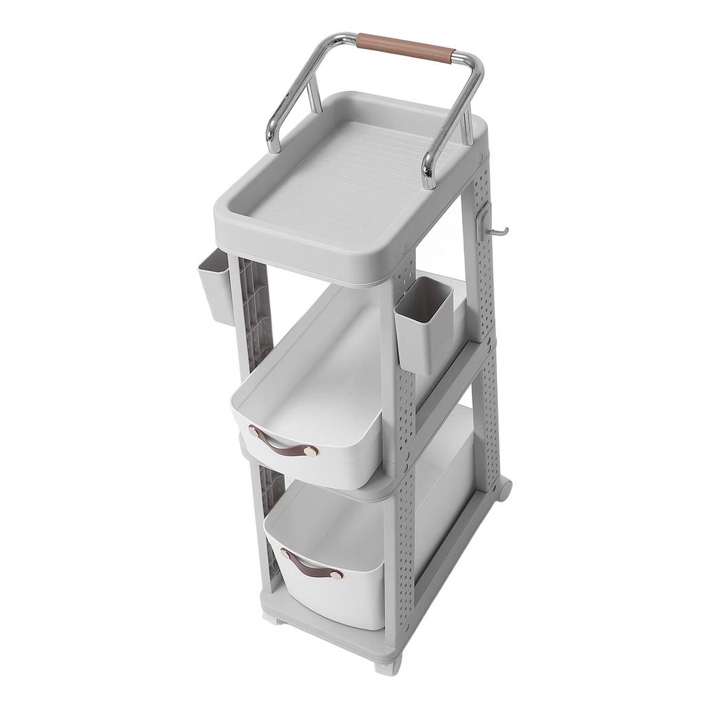Rolling Utility Cart with Wheels Multi Functional Storage Trolley for   Living Room Kitchen Movable Storage