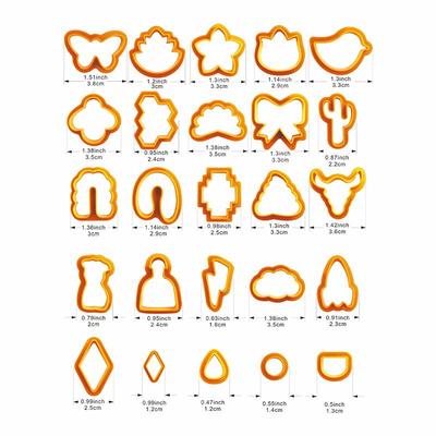 1Set Polymer Clay Earring Cutter Multiple Shapes Clay Cutter Geometric Shape Clay Pendant Polymer Clay Tool Cookie Cutter