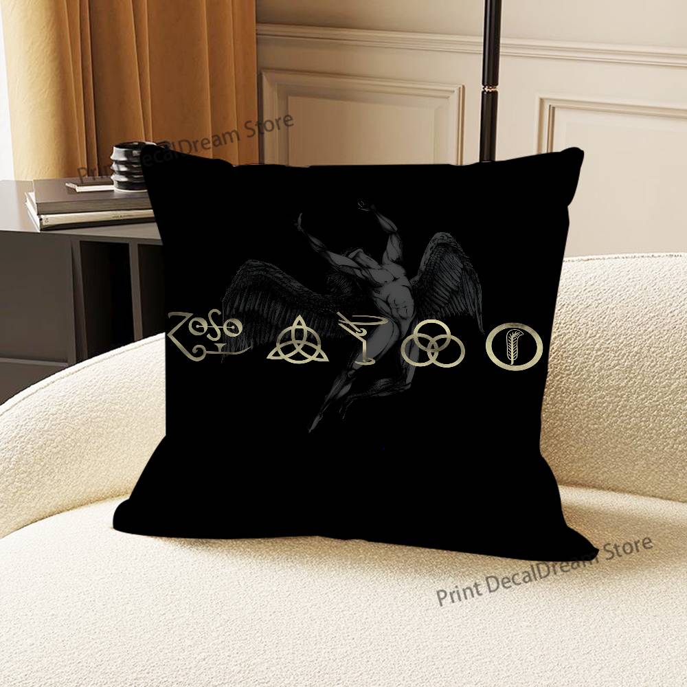 Hot LLed ZZeppelins Band Pillow Case For Sofa Decor Car Office Room Printing Cushion Cover Decorations and Protector