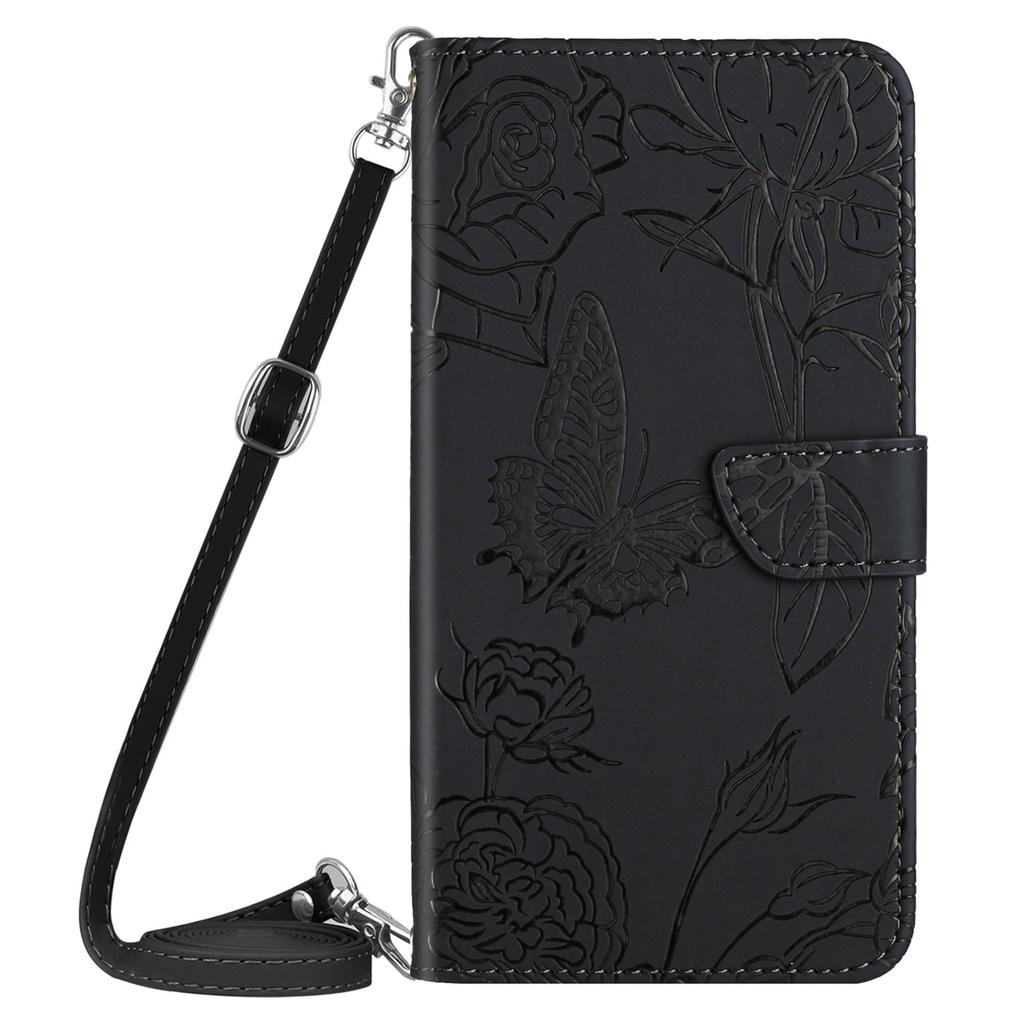 For Samsung Galaxy A26 5G Case Anti-Drop Leather Phone Cover Butterfly Flower Imprint