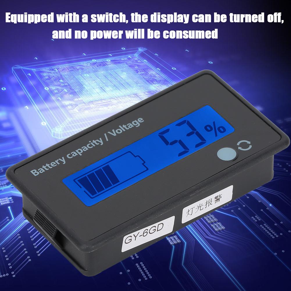 GY 6GD PCB HTN Battery Capacity Monitor Indicator LCD Display with Flashing Alarm 12 84V
