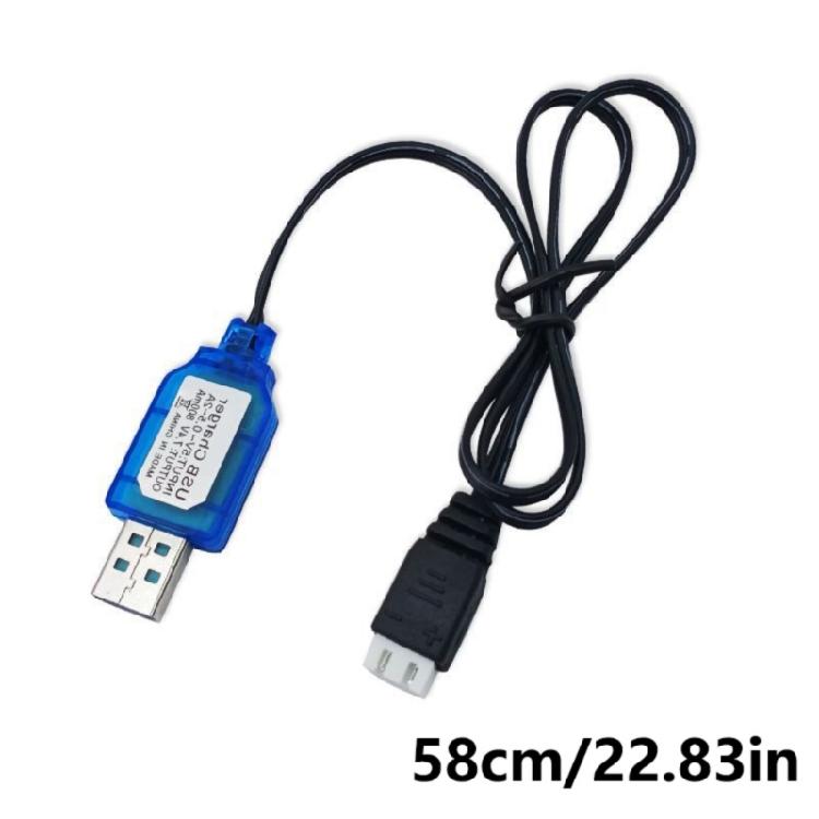 USB Charger Cable SM2.0 2P Connectors for 7.2V 250mA NiMH NiCD Batteries with LED Indicator and Safe Charging