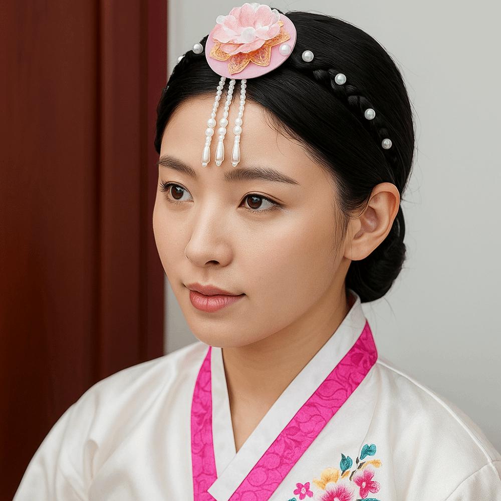Tassels Hanbok Hairband Flower Stage Dance Hair Hoop Fashion Korean Headband Ladies