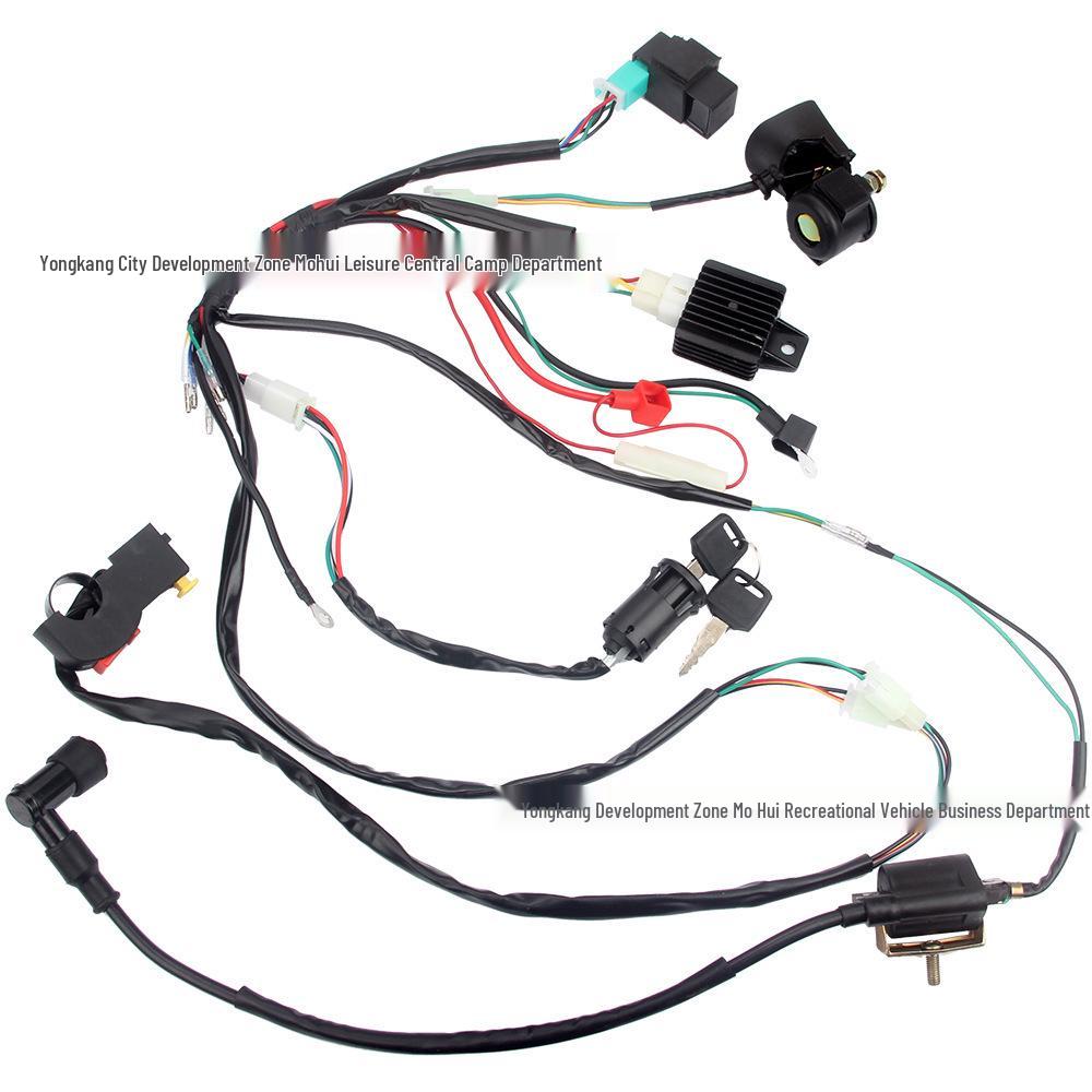Off-road Motorcycle/ATV/Dune Buggy Parts: Complete 50-110CC Wiring Harness & Ignition System CDI