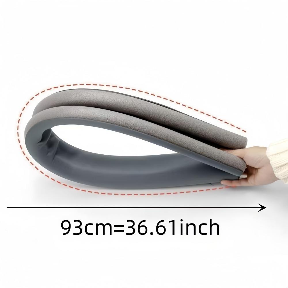 A Door Bottom Draft Stopper Made of High Resistance Rubber and Fabric - Soundproof Energy Saving Waterproof Seal for Bedroom Doors - 36.61 Inch