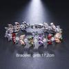 Fashion Colorful Zircon Bracelet Series for Women, Micro Paved Zircon Luxury Jewelry