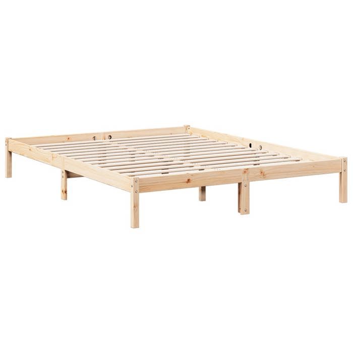 VidaXL Extra Long Bed Frames Without Mattress 160x220 Cm Solid Pine Wood, Bed, Bedroom Furniture, Wooden Bed, Double Bed, 852422