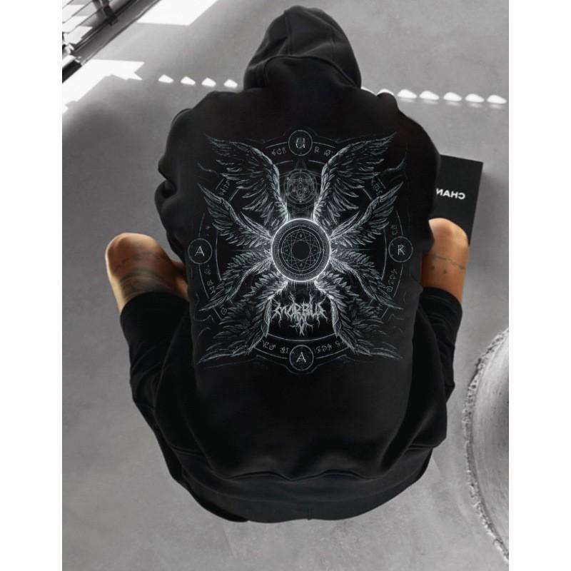 Unisex Hooded Sweatshirt Digital Print Streetwear Loose Fit Winter Casual Long Sleeve Pullover Teens Adults