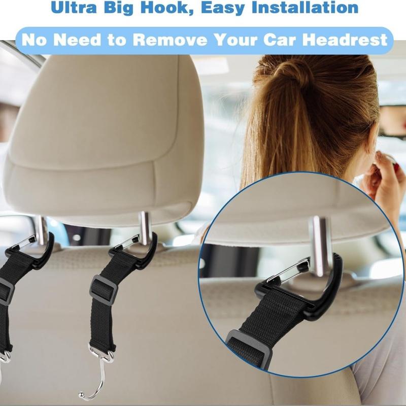 2Pcs Car Headrest Hooks Hanger for Bags Seat Back Organizer Holder Clips Auto Fastener Hooks Car St