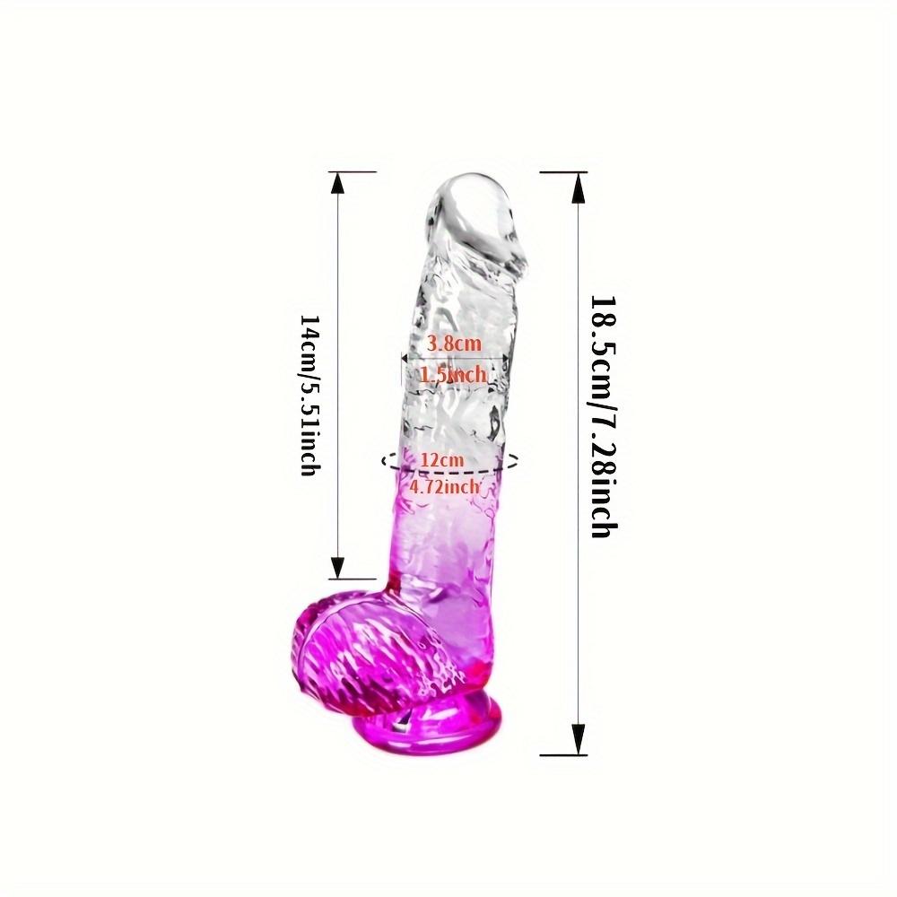 Cute Purple Clear Realistic Anal Plug Toy - Unisex Anal Dilator for Men Women, Pleasure Stimulation Massager