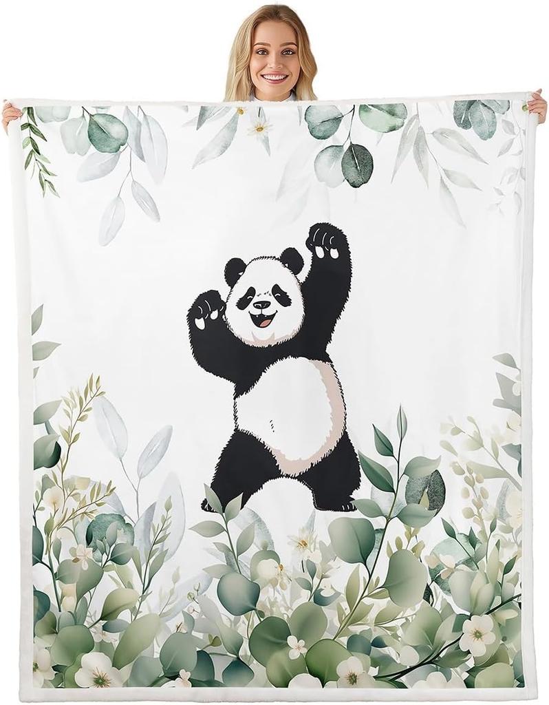 Cute Meerkat Blanket Soft Fleece Throw Animal Lover Gift Kids Room Decor Floral Design Home Decoration