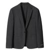 Autumn and Winter Thick Woolen Suit Casual Retro Dark Gray Fashion Single West Business Slim Fit Non-ironing Advanced Sense