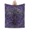 Tree Of Life Yggdrasil Amethyst Flannel Blankets Vikingg Awesome Throw Blanket For  Sofa Bedding Lounge 200X150Cm Rug Piece