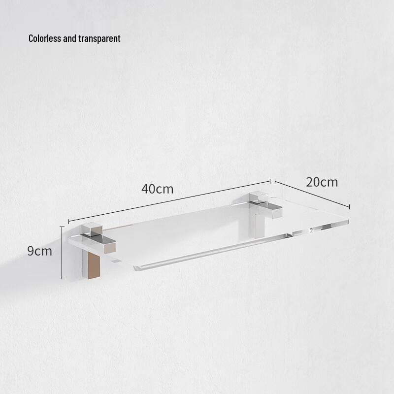 Wutuo Transparent Wall Shelf with F-type Brackets