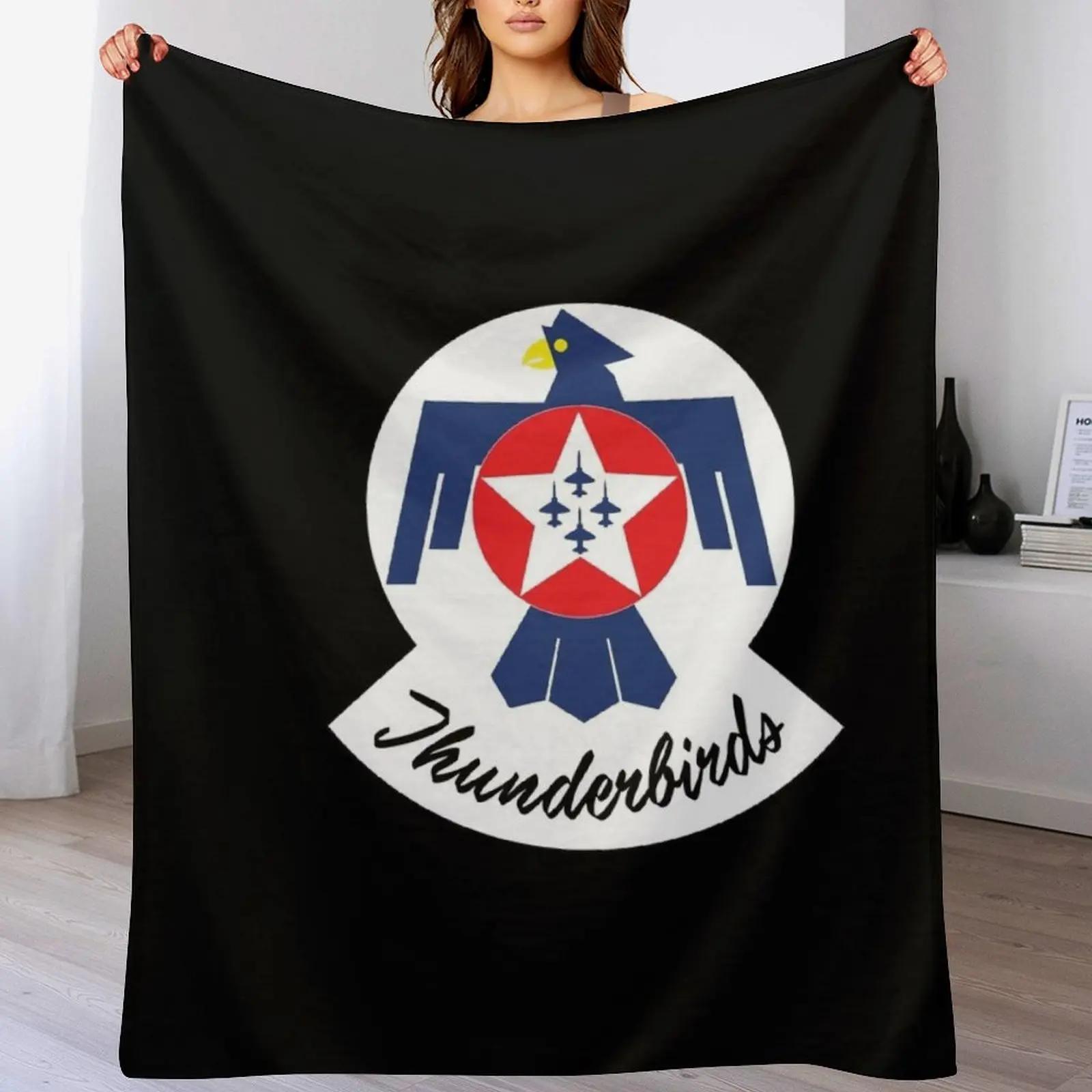 USAF Thunderbirds Logo Throw Blanket Mens Soft Warm Throw Blanket for Couch 102x76cm(40x30in)
