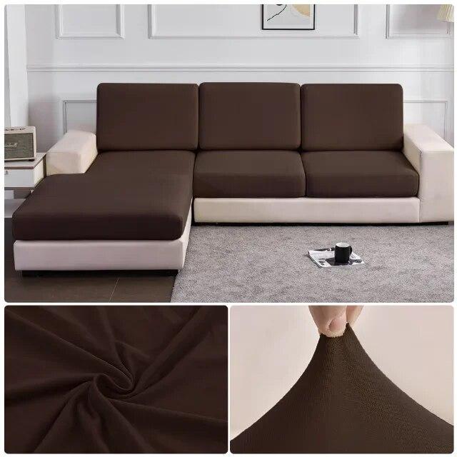 Plain Sofa Cushion Cover High Stretch Sofa Slipcover Living Room Spandex Elastic Furniture Protector Home L-Shaped Sofa Cover