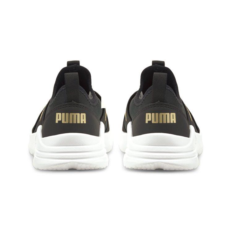 Puma Scarpa da corsa con lacci Slip-On per bambini piccoli 'Black Team Gold' 381994-02