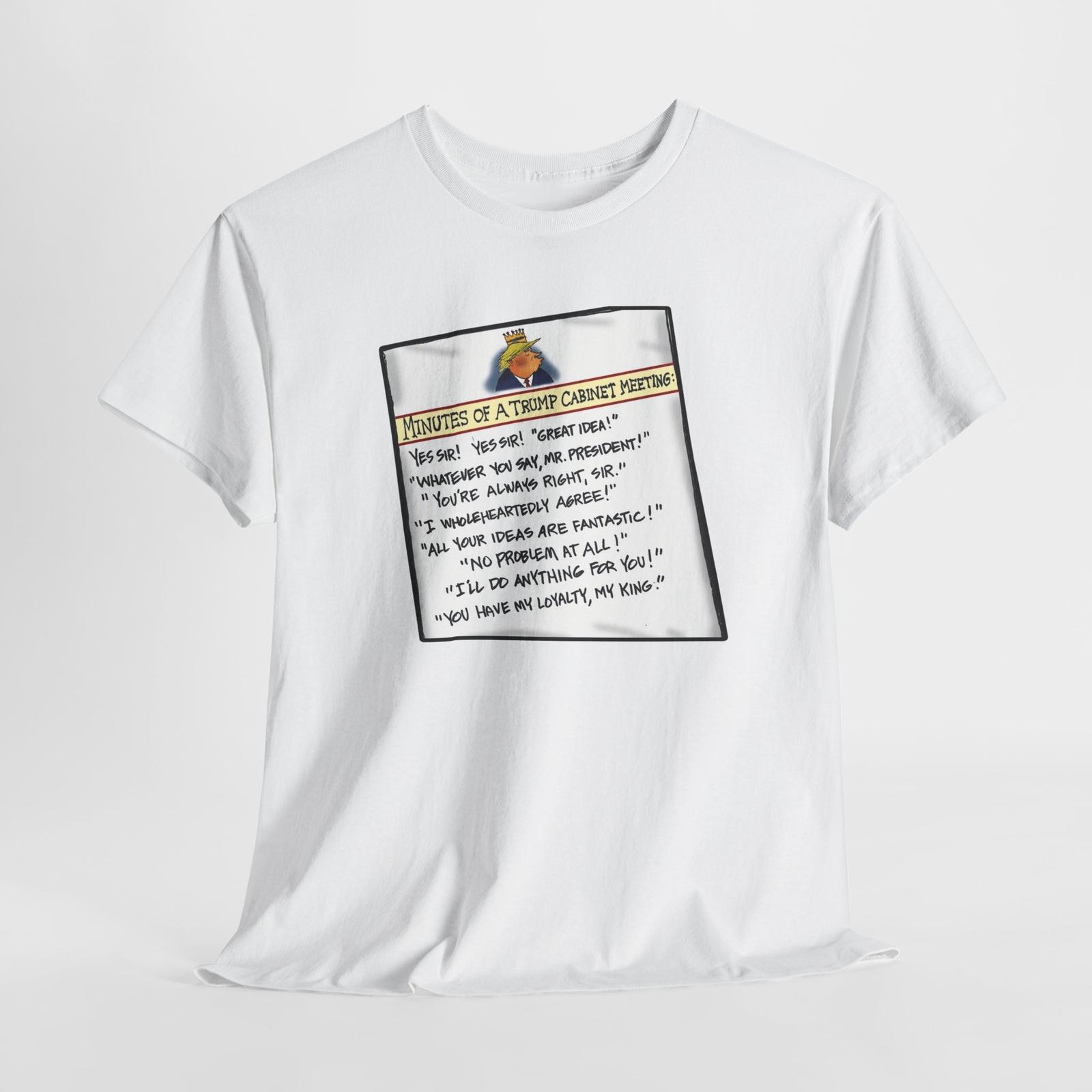 Cartoon Trump Cabinet Meeting Unisex Tshirt Tops Tee, Political Satire T-Shirt Mens Womens Tees Top, Funny M