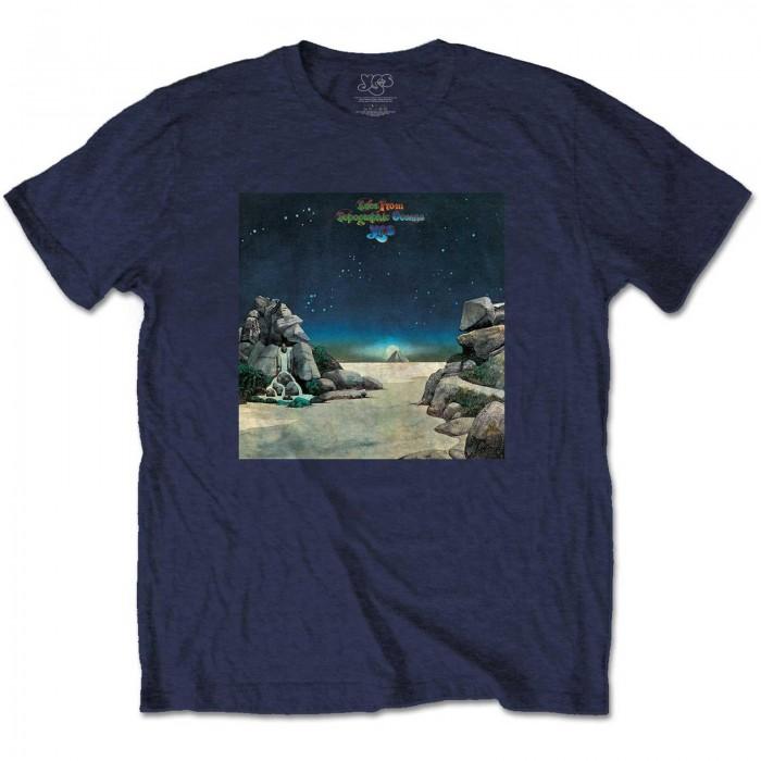 Yes Unisex Adult Topographic Oceans Cotton T-Shirt