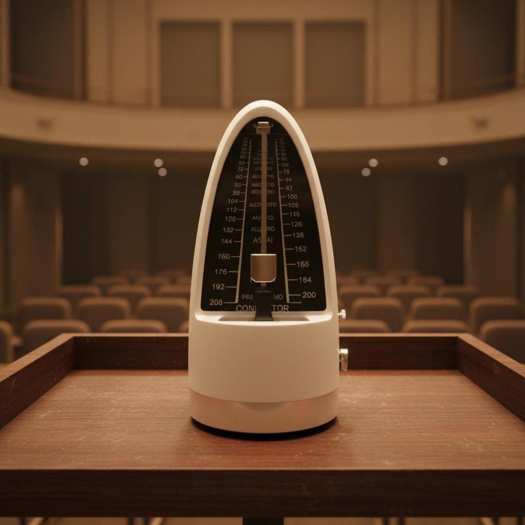 Mechanical Metronome Cylindrical Design Loud Sound Metal Movement for Tempo Practice Room