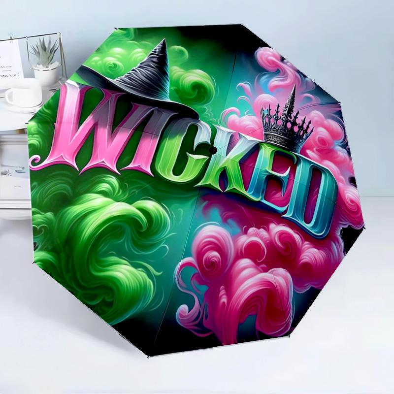 Wicked Witch Design 8-Frame for Travel, camping, Casual Lightweight Portable Umbrella, Essential for every family Holidays Birthday Gift