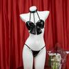 Usagi Tsukino Doujin Sexy Patent Leather Bikini Cosplay Pajamas Lingerie