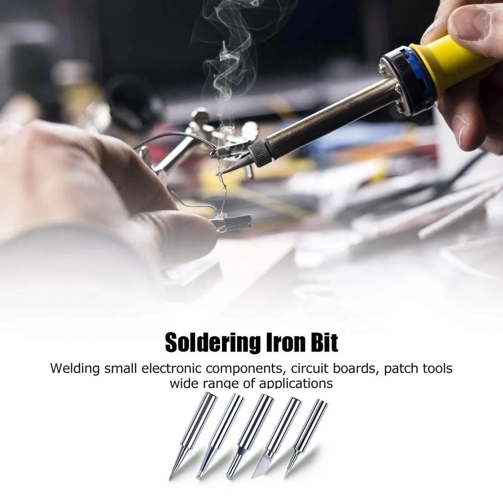 STONEGO Soldering Iron Tips Set 5/10 Pcs DIY Electric Soldering Iron Replacement Tip Repair Tool Accessories