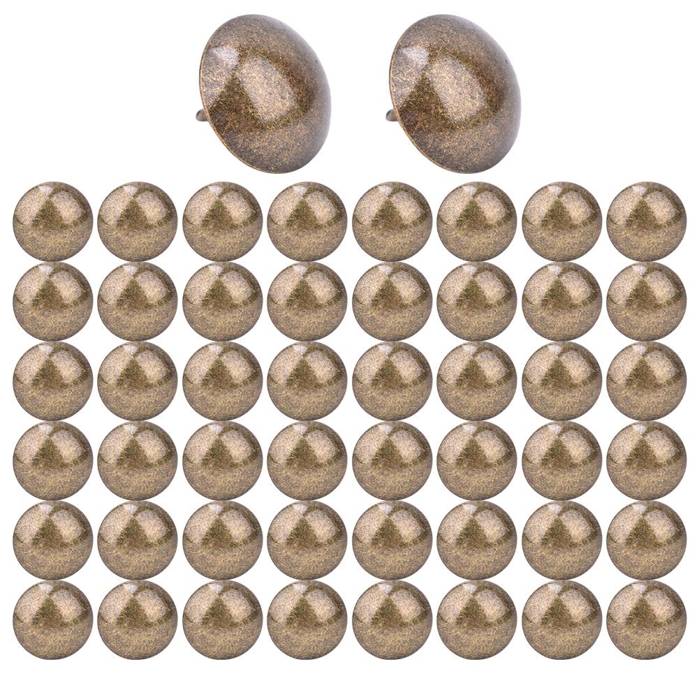 50PCS Thickened Upholstery Nails Tacks Stud Pushpin Round Head Decorative Thumbtack Hardware