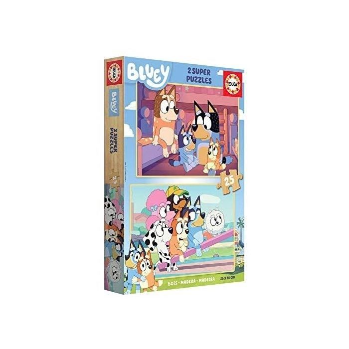 Puzzle En Bois Bluey EDUCA - 25 Pièces - Pour Enfants De 3 Ans Et Plus