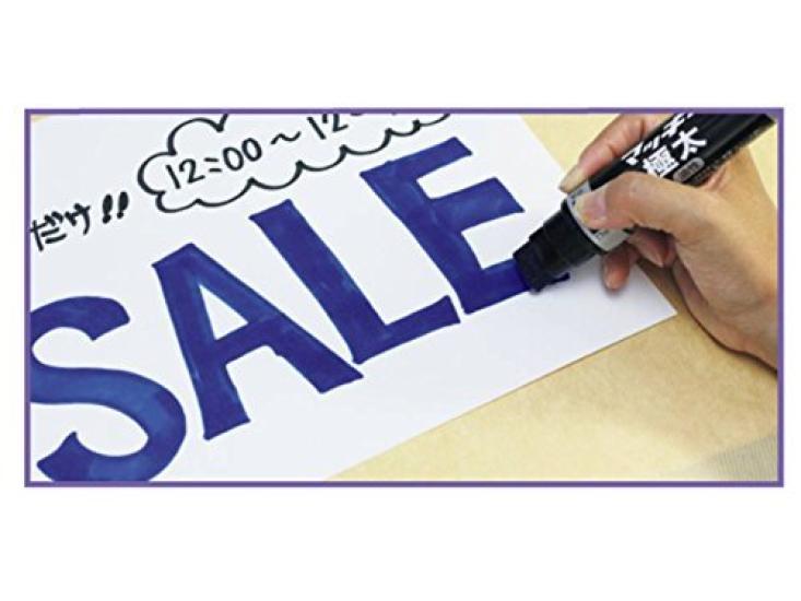 Zebra Mackie Extra Thick Oil-Based Pen, Blue, MC-EB-450-BLT