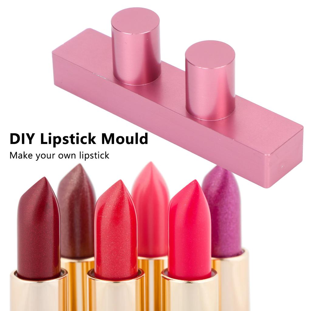 DIY Lipstick Mold 2 Hole Aluminum Multipurpose Lip Gloss Balm Fill Maker for Makeup