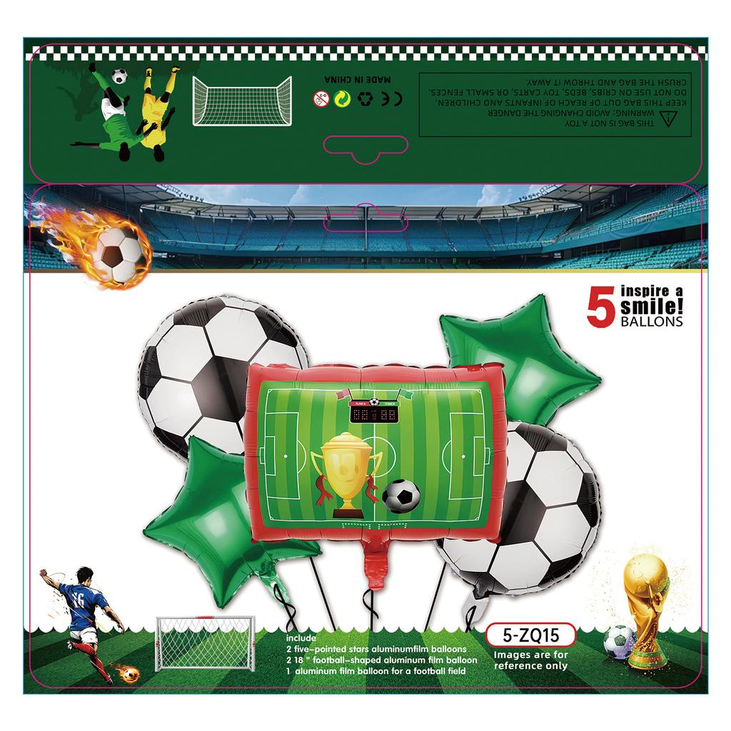 Boys Football Green Balloon Arch Birthday Football Party Decoration World Cup Themed Balloon Set