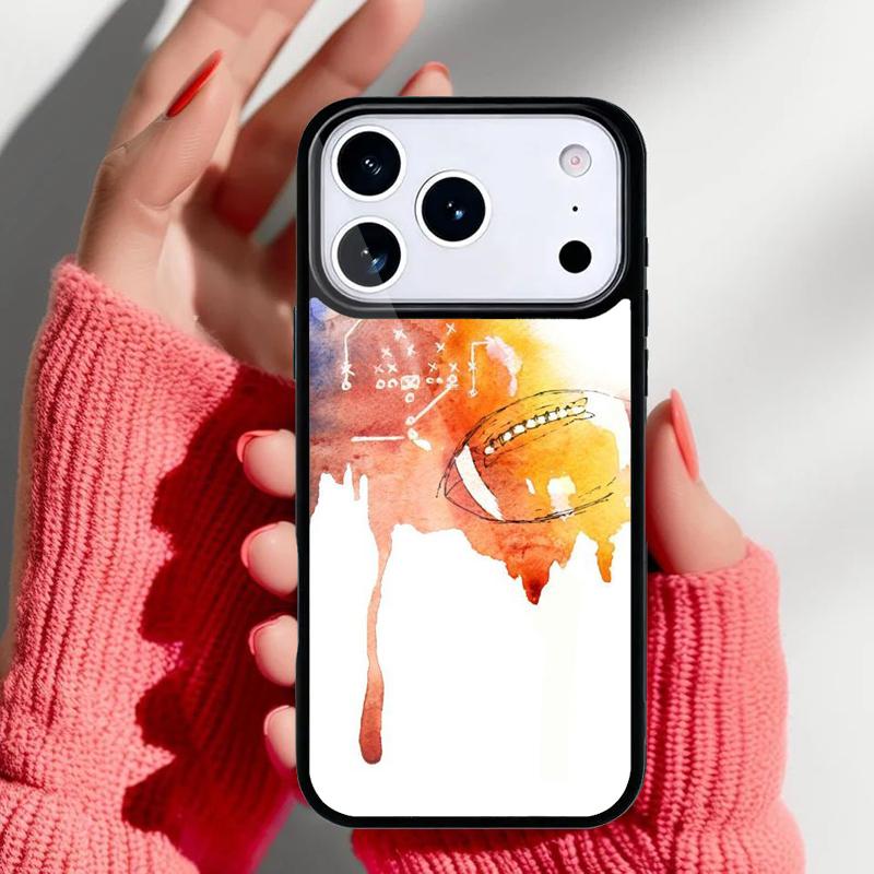 Etui na telefon z nadrukiem piłki do rugby dla iPhone 17 Air 16e 15 14 13 Pro Max Tylna osłona dla 12 11 Pro Coque