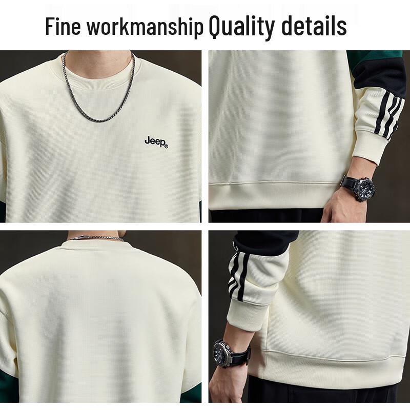 Jeep Men's Round Neck Pullover Sweatshirt