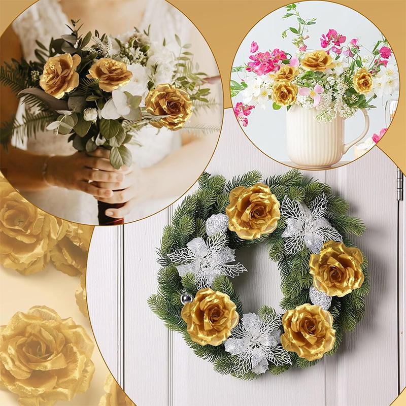 5/10/20 Stück Künstliche Großhandels-Rosenblüten Kunstblumen für Heimzimmerdekoration Hochzeitsparty Halloween Thanksgiving Weihnachtsdekoration