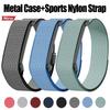 Metal Case+Sports Nylon Strap For Google Fitbit Air Sports Elastic Magnetic Wristband For Google Fitbit Air Comfortable Bracelet