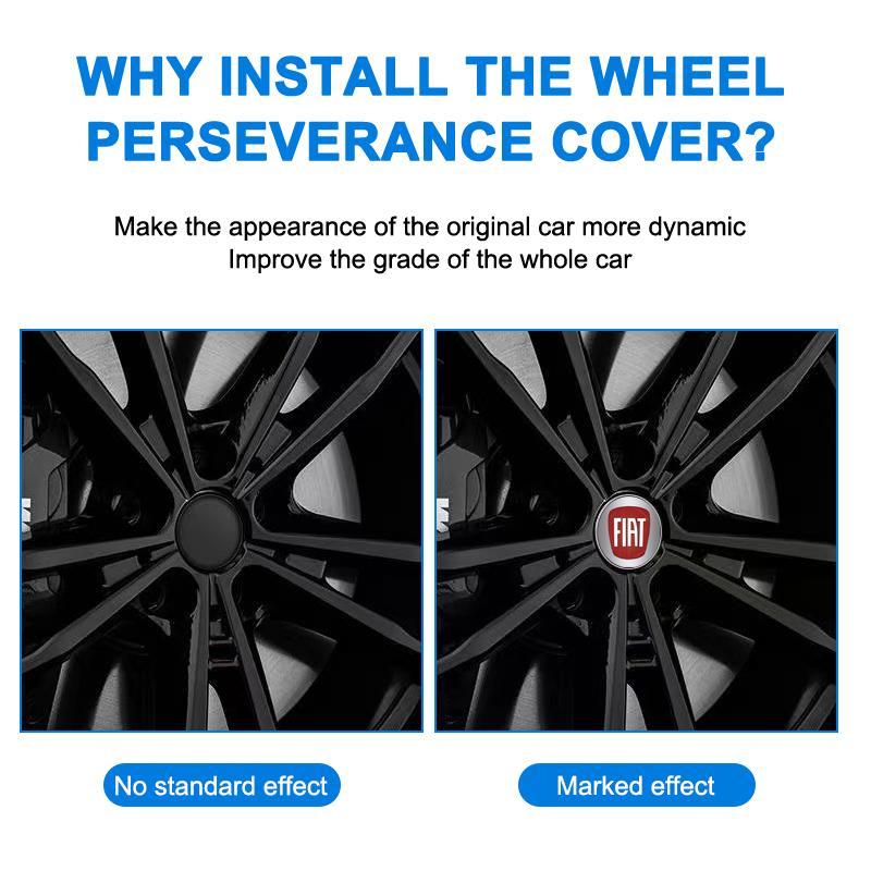 4Pcs 60mm Badge Emblem Car Wheel Center Cap Logo Hub Cover for Fiat Abbas 500 500L 500X 124 Aegea MobiPanda Tipo Sedici Centoventi Fiorino Qubo Toro