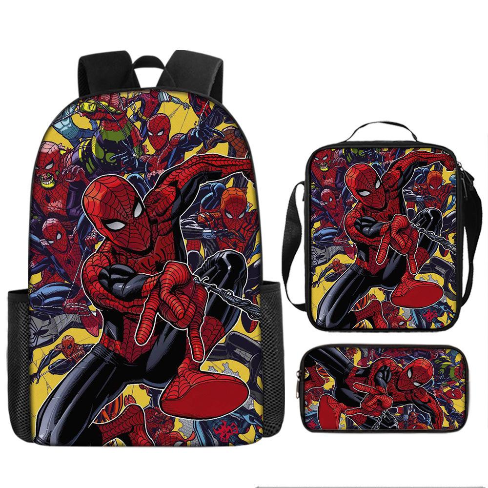 Spider-Man Cartoon Backpack Parallel World Student Cartoon Backpack Children'S School Bag Pencil Case