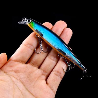 Hengjia 1ks /3ks/Rybárska nástraha 11cm Tvrdá minnow rybárska nástraha Realistická umelá nástraha Trojháčik Rybársky nástroj