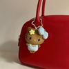 Cartoon Plush Cat Bag Charm With Bow Pendant Backpack Hanging Charms Cute Doll Keyring Accessories Birthday Gift Toys