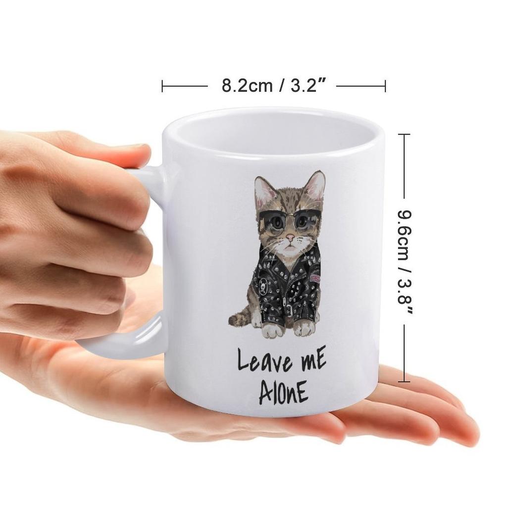 1 Förpackning 11oz Vit Keramisk Mugg Med Tryckt Konst På Båda Sidor Hållbar Kaffekopp Idealisk För Arbete Hemma Presentanvändning