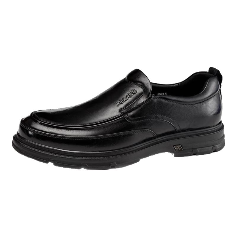 Aokang Men s Leather Thick-Soled Slip-On Loafers EU 42